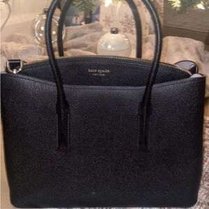 Kate Spade Black Textured Satchel